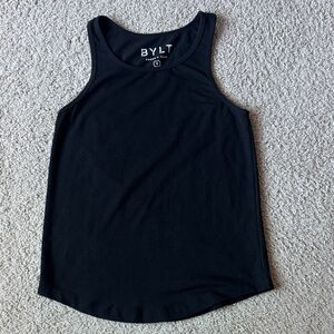 BYLT Women's Black Drop-Cut Tank Top Size S